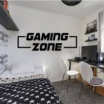 게임 영역 비디오 게임 벽 스티커 놀이방 침실 게임 영역 게이머 Xbox Ps4 견적 벽 데칼 아이 방 비닐 장식, 03 160X57CM, 21 36 fuchsia