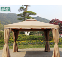 야외 파고라 가제보 원두막 캐노피 오두막 천막 지붕 커튼, 3 지붕 천 (3X4M)