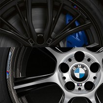 bmw M 퍼포먼스 알루미늄 휠가드 스크래치방지 포인트 스티커 4ps, 블랙