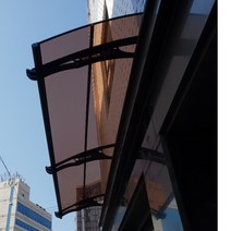 캐노픽스 800X9700 천막 어닝 지지대 설치 비가림막 비가림시설 처마 가격, 검정틀 브라운렉산