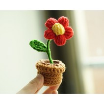 코바늘 DIY 뜨개질 니트 꽃다발 취미 패키지 2개제작, 연보라색 튤립 (2개 제작 가능)