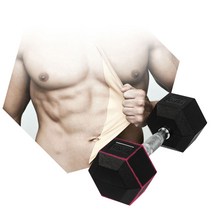 구르지 않는 육각 아령 러버 덤벨 5KG