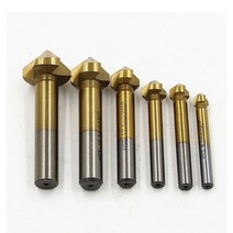 카운터싱킹 싱크 보링 6pcs 6.3-20.5mm 모따기 엔드 밀 커터 3 플루트 생크, 6pcs 골드