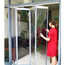 업소용 출입구 커튼 투명 플라스틱 자바라식 냉기 보호