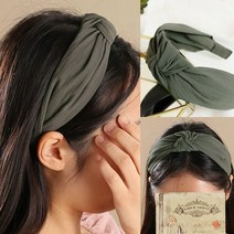 골지 꼬임 헤어밴드(카키) 40대아내생일선물 부부선물 50대여성선물
