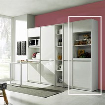 미자크 데일리 1900 렌지대 / 주방수납장 밥솥 수납장 키큰 부엌 틈새 속깊은 하이그로시 600, 일반형