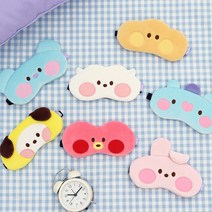 BT21 수면 안대 쿠키 타타 치미 슈키 알제이 코야 망 눈보호 낮잠 숙면 눈가리개