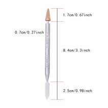 LMDZ듀얼 헤드 황동 가죽 가장자리 오일 접착 염료 펜 어플리케이터 공예 도구용 빠른 페인트 롤러 1 개, 한개옵션0