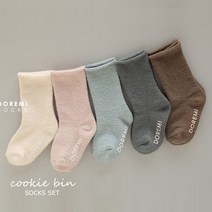 도레미 핑크수면돌돌이(5족)양말세트 유아 아동 아기 겨울양말