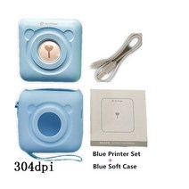 점자 리본 프린터 잉크 프리 포켓 포토 열전사 휴대용 블루투스 가격 라벨 접착 용지, 케이스 추가