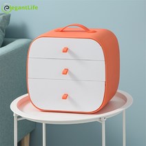 양말 속옷 서랍장 3단 5가지 색상, 오렌지