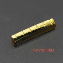 4/5/6 문자열 황동 너트 및 안장 멀티 크기 골드 도금 일렉트릭 기타 어쿠스틱 베이스 부품, 07 6 String 43x6x8.5MM