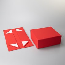 선물상자 박스 블랙 자석 싸바리, 28x20x9cm, Red