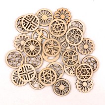 20-40mm 나무 동물 케이크 모양 수제 홈 공예 매달려 액세서리 그림 스크랩북 DIY MZ281, 04 4_02 20pcs
