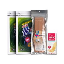 나사라 퀵스트립 베이지 허리 통증용 탄력테이프 8cm x 25cm Y형 스트립 1개 + 대일 뉴 쿨파프 10cm x 14cm 5매입 2개 + 지우개밴드 10매입, 1세트