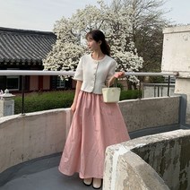 [4col/코디필수] 레이어드 나시 무지 롱 원피스