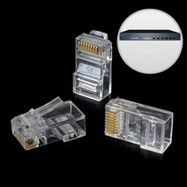 인터넷 랜선 연결 플러그 연결선 RJ45 8p 머리 커넥터 UTP 투명 랜툴, 1개