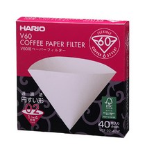 하리오 박스 필터 VCF02 화이트 40매, 단품