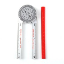 경사계 디지털 각도 각도계 목공 마이터 톱 각도기 스케일 레벨 연필 목수 파인더 측정 눈금자 게이지 너무, [05] Silver with Pen, 05 Protractor with pen