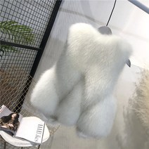 Baocn 인조털 베스트 여자 숏 인조밍크 민소매 조끼 23830