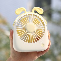 도매창고 WT-F14 애니멀 탁상 미니 선풍기 USB 탁상용 스트랩 휴대용 핸즈프리 동물 캐릭터 파스텔 어린이 손풍기, 퍼플