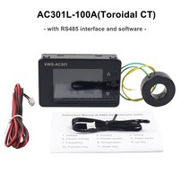 데시벨측정기 AC 50-300V 0-100A 디지털 LED 전압계 전류계 전력계 전압 역률 에너지 온도 전기 측정기 KWS, 협력사, 100al-toroidal ct