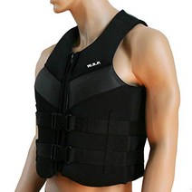 W.S.P. 액션 베스트 JWBA 인정품 웨이크 베스트 플로팅 베스트 FLEXY VEST 전시품을 위한 아울렛품 (BLK(블랙) L 가슴둘레 91-102cm 체중 70-90kg)