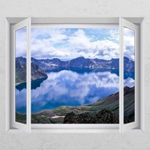 [바보사랑] 백두산천지풍경03_창문그림액자, 타입선택:D타입엘레강스실버