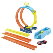 핫휠 Track Builder 롱 점프 스턴트 팩 멀티컬러, Split Loop Pack
