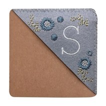 26글자 맞춤 자수 모서리 책갈피 펠트 편지 책갈피, S