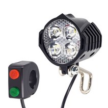 전기 자전거 전면 및 ebike 후면 조명 세트 입력 12v 24v 36v 48v 60v 내장 스피커 전자 자전거 헤드 라이트 및 테일 라이트, 1개(A2)