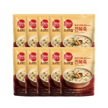 햇반 소프트밀 즉석죽 전복죽 420g x 10개 대용량, 상세페이지 참조