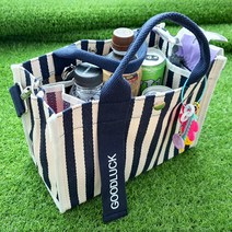 리드스포츠 여성 골프 손가방 라운딩가방 볼파우치 카트백 캔버스 간식 토트백, 골프 토트백(스트라이프 SH-0175)