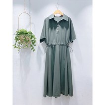 아치언니 반팔카라 찰랑원피스