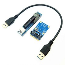 PC GRAPHICS CARDS PCI EXPRESS CONNECTOR CABLE RISER CARD MINI PCI-E TO 4X + USB EXTENSION PORT