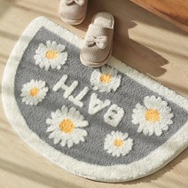 욕실 주방 극세사 반달 발매트 6종 모음, 듀오플라워 발매트_소