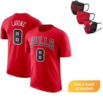 LAVINE 8 잭 라빈 NBA 반팔 티 셔츠 랜덤마스크 증정 시카고 불스 빅사이즈 농구 스웻 슈팅 져지 웜업 저지