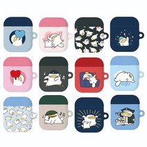 엔에스비비 B 오리너구리 오구 엔조이 에어팟 1세대 2세대 하드케이스 블루투스이어셋, 힙합오구, [오구엔조이]