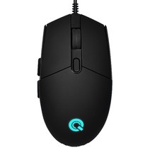 QSENN GP-M500 LED 블랙 USB 유선 게이밍 마우스