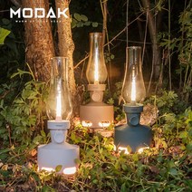 감성 LED 캠핑랜턴 모닥 뉴램프 상하단 온오프 2in1, 브라운