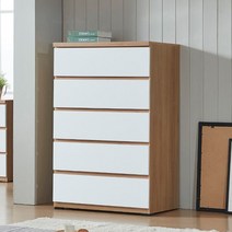 로쏘 사토 5단 서랍장 800, 화이트