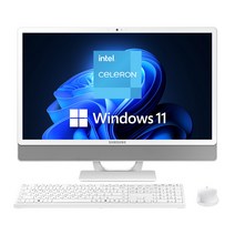 삼성전자 올인원 일체형 PC 프로스트 화이트 DM530ADA-L15AH (셀러론-6305 60.5cm WIN11 RAM 4GB SSD 128GB), WIN 11