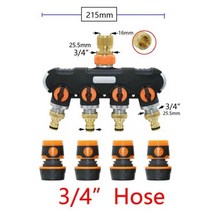호스 분배기 물 분수 점적 테이프 커넥터 관수 연결구 1/2 3/4 인치 2/4 웨이 가든 탭 워터 스플리터 퀵 야외 수도꼭지 용 Y 형 급수, W