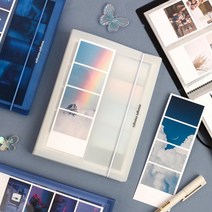 마켓투율 네컷 앨범 인생 사진첩 포켓 포토북 사진 보관, 비비드 블루