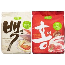 풀무원 자연은맛있다 라면 백면+홍면, 1세트