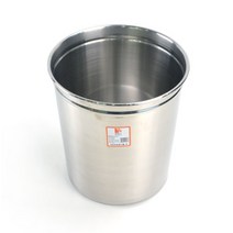 KO 키친쿡 영업용 오픈 휴지통 ~ 사무실 주방 업소용 깡통 오픈 휴지통 국내산 스텐 휴지통 다목적 쓰레기통, 사이즈-특대
