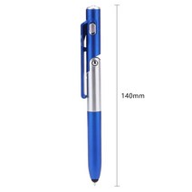 4-in-1 다기능 접이식 볼펜정전식 러스 손전등 태블릿 핸드폰 홀더 지원, 02 Blue