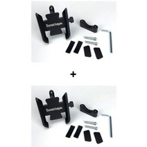 오토바이충전거치대 자석 자전거 전화 홀더 cnc 오토바이 핸들 바 mobilephone 지원 알루미늄 합금 360 회전 mtb 도로 자전거 마운트 액세서리, 뉴 블랙 x2