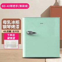 미니 소형 급속 냉동고 가정용 아이스크림 모유 업소용 작은 초저온, 40리터 민트 손잡이 바구니