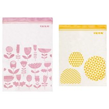 이케아 ISTAD 지퍼백 대형패턴(핑크 옐로우) 30매, 상세페이지참조